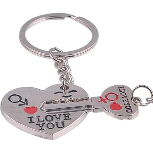 Silver Color Auto Lock Rings Bag Valentine Day Wedding Trinket Gift Tone Love Heart Key Chains approx.8cm
