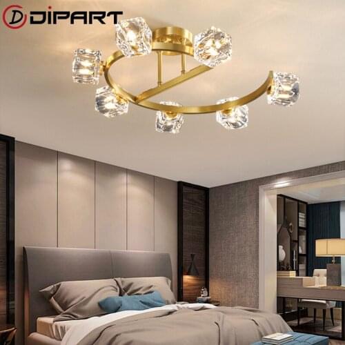 Modern Ceiling Lamps For Bedroom room Living room Indoor Light Fixtures Copper Gold Led Ceiling Light Kitchen lamparas crystal