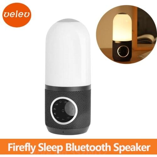 Velev Firefly Sleep Bluetooth Speaker Mini Portable Wireless Timing White Noise LED Night light Speaker