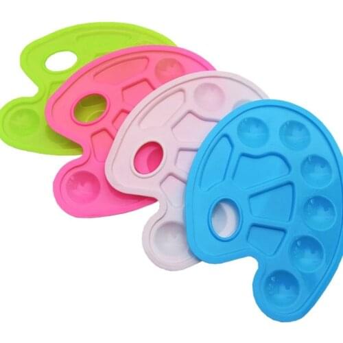 1pc Plastic Palette Student Oil Painting Pallet Drawing Tray Color Palette Art Paint Oil Watercolour White Painting Pallet