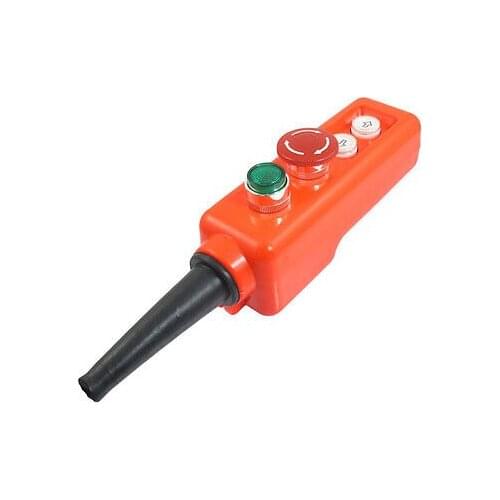 24V Green Light Red Emergency Stop Up Down 2 Way Hoist Pendant Pushbutton Switch