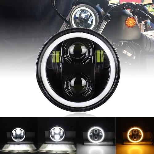 5-3/4 LED Light with Halo DRL for Sportster Dyna Iron 883 motorcycle accessories 5.75 headlight