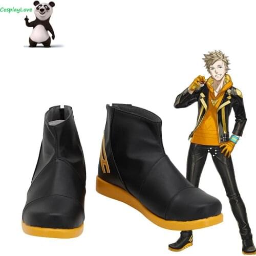 P GO Pocket Monster Spark Team Instinct Black Cosplay Shoes Boots Newest Custom Made For Halloween CosplayLove