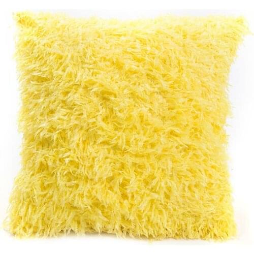 Red yellow plush cushion covers no inner capa almofada square pillow covers decorative for home dec car seat X50