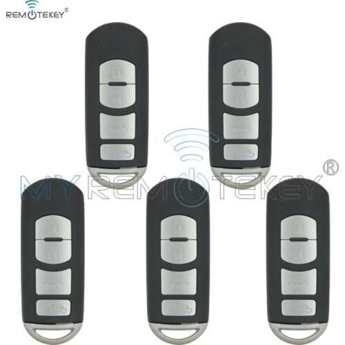 5pcs CX-5 CX-7 3 5 6 Smart key case YEAR 2009-2013 car key cover 4 button for Mazda with battery holder remtekey