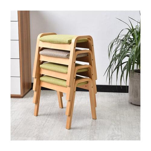 Household stool shoe changing stool fashion creative living room simple low stool sofa foot stool solid wood square stool adult