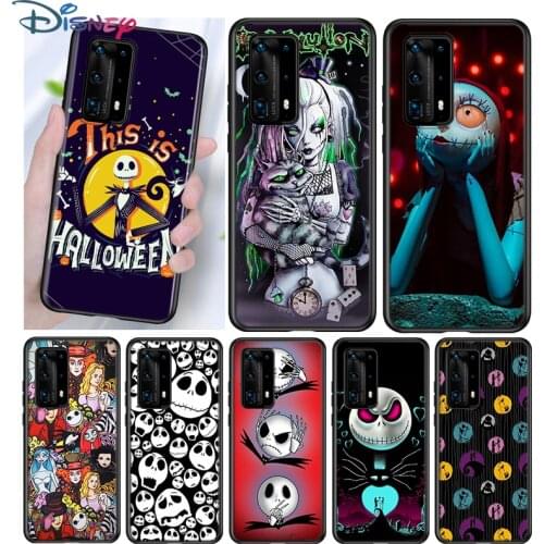 Jack Skellington Before Christmas Silicone Cover For Huawei P40 P30 P20 Pro P10 P9 P8 Lite E Plus 2019 2017 5G Black Phone Case
