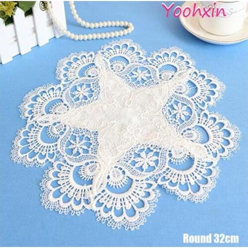 Elegant satin table place mat embroidery coffee lace placemat glass pad wedding drink coaster cup mug tea dining doily kitchen