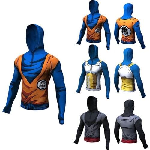 Japanese Anime Tshirt Men Summer Goku super son goku Slim Tight Fit Funny Cosplay 3D T-Shirts vegeta Casual Tshirt Homme