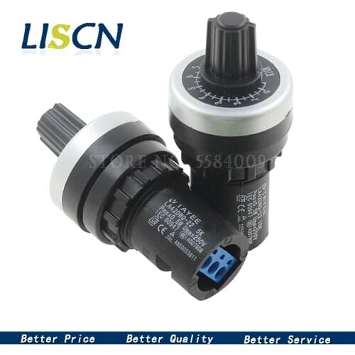 1PCS Great IT LA42DWQ-22 1K 2K 5K 10K 22mm Diameter Pots Rotary Potentiometer Converter Governor Inverter Resistance Switch
