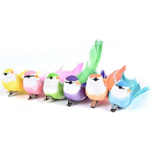 Artificial Forest Parrot Bird Mini Animal Model Garden Lawn Yard Ornament Decoration