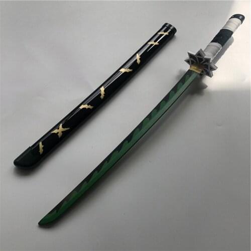 Kimetsu no Yaiba Sword Weapon Demon Slayer Shinazugawa Sanemi Rengoku Kyoujurou Cosplay Sword Ninja Knife wood Prop 80cm