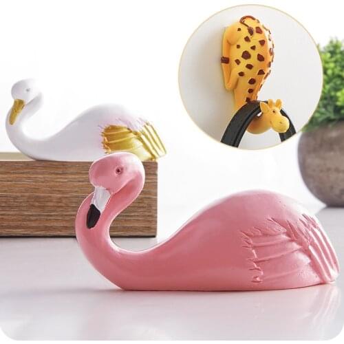 Cartoon Creative Animal Hook Hanger Resin Material Kitchen Bathroom Behind office Viscose hook Small item Clothes Fun Decoration