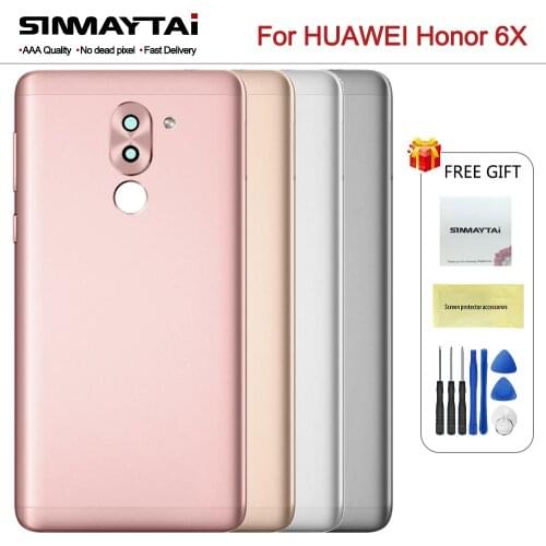 For Huawei Honor 6X Battery Cover GR5 2017 Back Housing For Huawei Honor 6X Battery Cover Rear Door Case Replacement