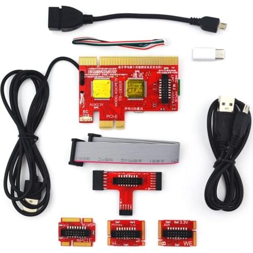 KQCPET6 V8 Multifunction Laptop And Desktop PC Universal post Diagnostic Test card Debug Support PCI,PCI-E,LPC,Mini,mSATA