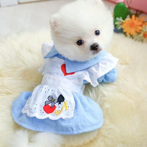 Fashion new luxury pet dog clothes small dog skirt girl dog dress chihuahua
