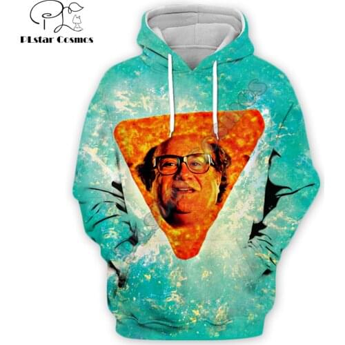 PLstar Cosmos 2019 Fashion hoodies Danny DeVito in Nacho Cheese Flavor 3D Print Hoodie Sweatshirt Unisex Streetwear