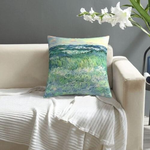 Monet,Seascape, Pourville,1881 pillowcase printed cushion cover sofa waist pillow pillow cover