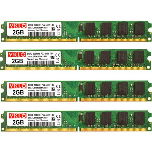 4PCS set DDR2 2GB 800Mhz PC2-6400 DIMM Desktop PC RAM 240 Pins 1.8V NON ECC Wholesale price