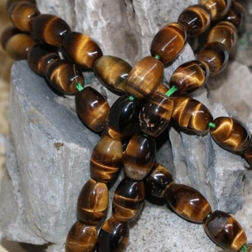 Wholesale price high quality tiger eyes natural stone 8*12mm rice barrel shape fit diy necklace bracelet loose beads 15inch B351