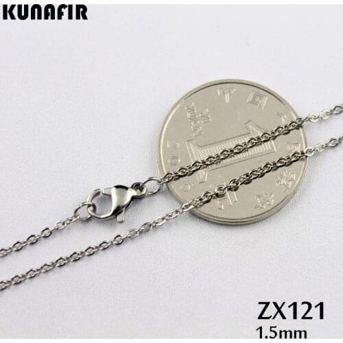 1.5mm cross chain stainless steel necklace fashion women jewelry 10pcs-1000pcs ZX121