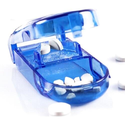 Pill Cutter, Medicine Tablets and Vitamins Divider Tablet Cutter with Small Pill Box Container Pill Splitter Cutter Chopper