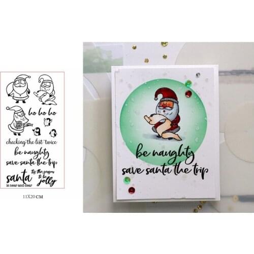 Christmas Santa Penguin Sentence Alphabet Silicone Stamps Stencils Scrapbook Making Craft Card DIY Photo Album Stencils New 2019