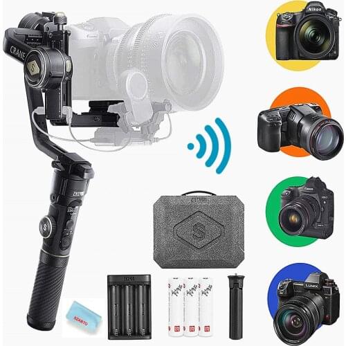ZHIYUN Crane 2S,3-Axis-Handheld-Professional-Gimbal-Stabilizer for DSLR Cameras Compatible with Sony Nikon Canon Panasonic LUMIX