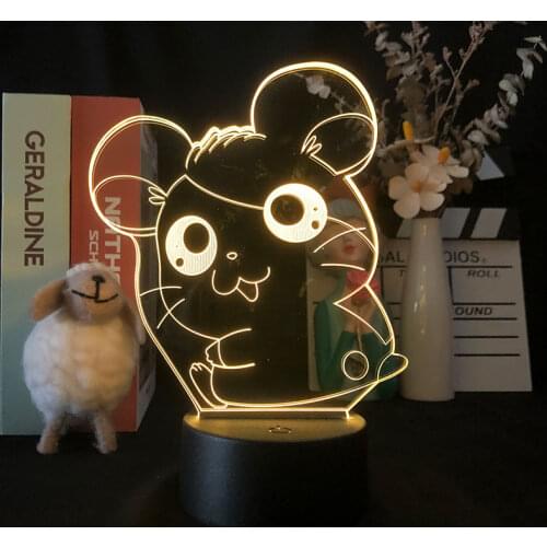 Lovely Mouse Anime 3D LED Lamps For Bedside Table Childrens Colorful Birthday Gift Manga LampTable Kids Room Decoration Lamp