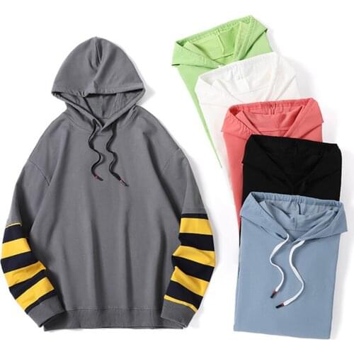 Plus Size 3xl Hoodies Striped Solid Sweatshirt Women Autumn Oversized Drawstring Hoodies Sweetshirts Soft Girl Aesthetic Clothes