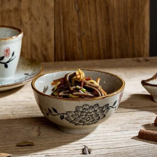 Japanese-style ceramic one-person food tableware four or five-piece dish set hot pot restaurant hotel restaurant supplies commer