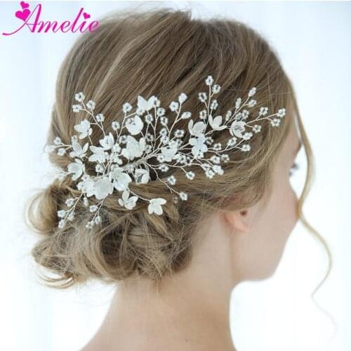 Enchanted Floral With Big Crystal Hair Comb Bridesmaid Headwear Sweetheart Bridal Hair Accessories Wedding Gift Side Comb