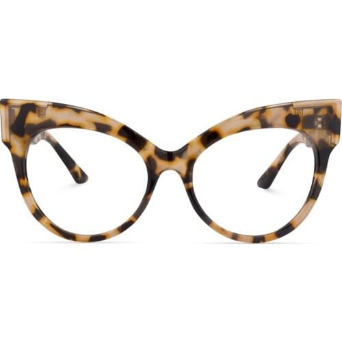 Zeelool Stylish Thick Cat Eye Glasses Frame with Non-prescriptin Clear Lens Savi ZOP02048