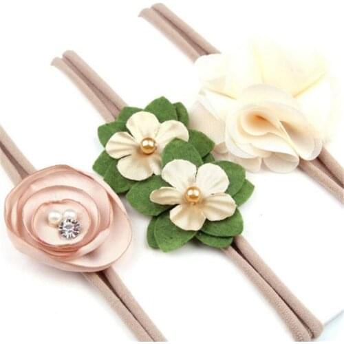 1 Set Cute Childrens Hair Rope Flower Hair Ring Baby Head Rope Infants Tied Hair Rubber Band Hair Rope