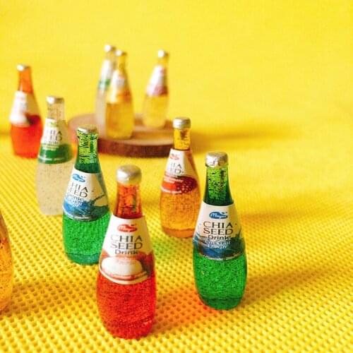 10 pcs Chia seed drink bottles/miniatures/dinnerware/artificial/fairy garden gnome/terrarium/bonsai/figurine/doll house decor