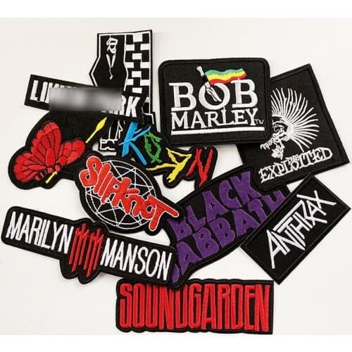 10 PCS Band Patch rock band for Clothing Iron on Embroidered Sewing Applique Cute Sew On Fabric Badge DIY Apparel Accessories