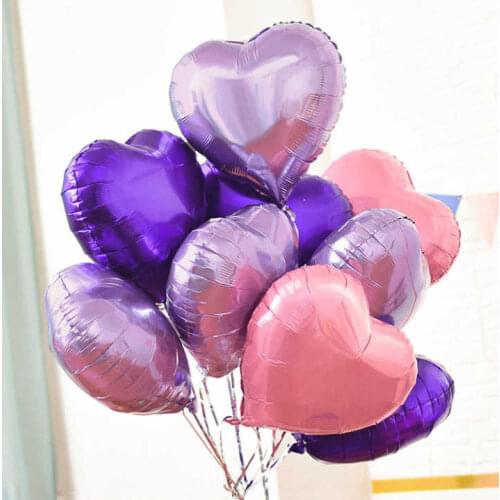 18inch 8pcs Heart love Balloons Inflatable Foil Balloon Wedding Valentine Day Decorations Helium Balloon i love you Globos
