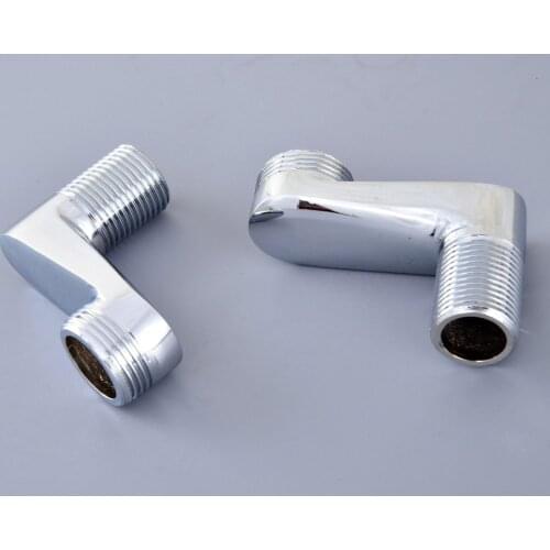 2 Pcs Polished Chrome Wall Mounted Bathroom Fitting Claw Foot Bathtub Faucet Adjustable Swing Arms zba142
