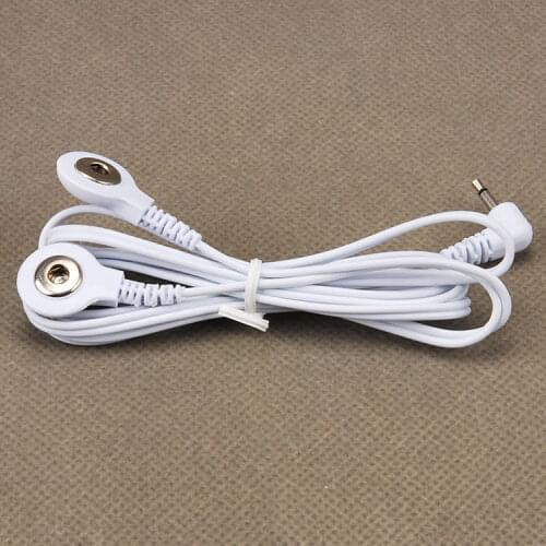 Electric Shock Sex Toys Accessories Wires , 2 Round Heads Cable For Electro Shock Penis Rings Massage Patch Medical Themed Toys