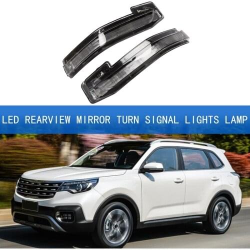 Car Left & Right LED Rearview Mirror Turn Signal Lights Lamp Car-Styling for Kia Sportage 2018-2019