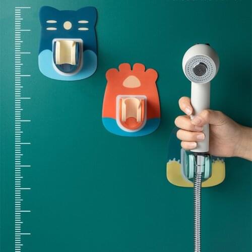 Punch-free Bathroom Shower Head Holder Self-Adhesive Wall Mounted Shower Brackets Handheld Showerhead Fixed Support Bath Tools