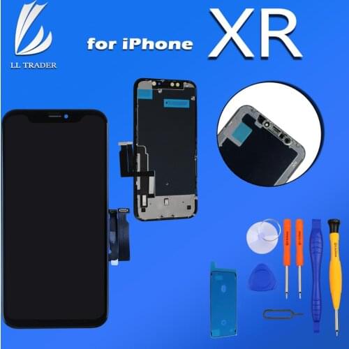 For iPhone XR LCD Screen Replacement Assembly Touch Digitizer 3D Touch Camera Holder Free Tools Close to Original No Dead Pixel