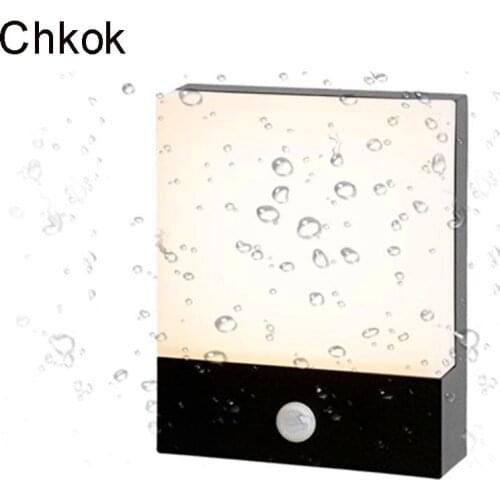 LED Outdoor Wall Llight Waterproof IP65 Motion Sensor LED Outdoor Lighting Porch Light Balcony Garden Light Outdoor Wall Light