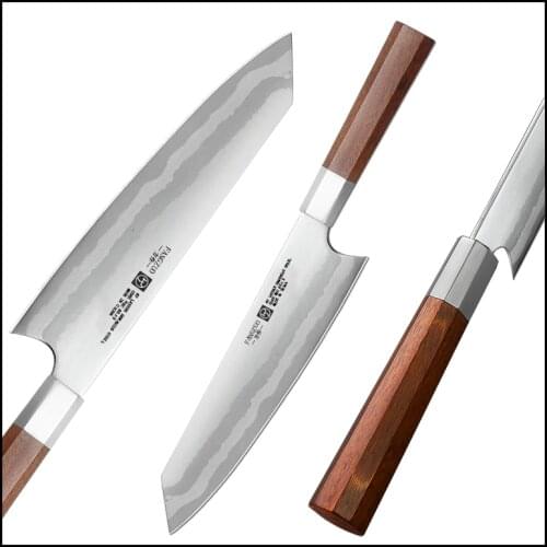 FANGZUO NEW 2019 Handmade 8 inch Chef Knife Japanese Kitchen Knives Stainless Steel Slicing Vegetable Tool Knife Santoku Knifes