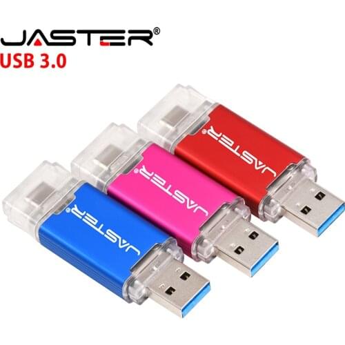 JASTER USB 3.0 Type C Flash Memory Stick 16GB 32GB Pendrive 4G 8GB 64GB 128GB USB Flash Drive For Computer/Type C interface