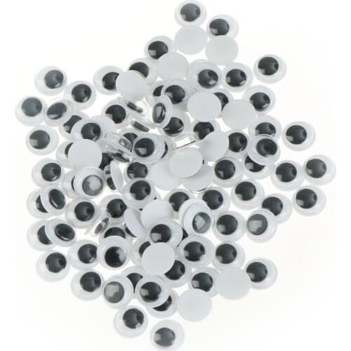 100pcs/lot DIY Not Self-adhesive Eyes For Dolls Googly Wiggly Eyeballs 6mm 8mm 10mm 12mm 15mm