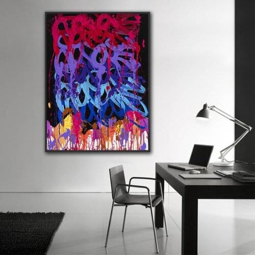Graffiti wall picture abstract canvas painting modern posters paintings for living room wall decoration no frame