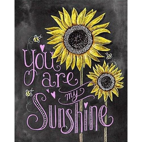 JMINE Div 5D chalkboard Blackboard sunflower Full Diamond Painting cross stitch kits art Plant 3D paint by diamonds