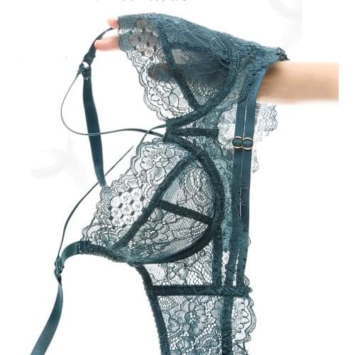 2020 Fashion Womens Underwear Set Female Girl Push Up Transparent Lace Bra And Panties Sets Plus Size Brand Women Sexy Lingerie