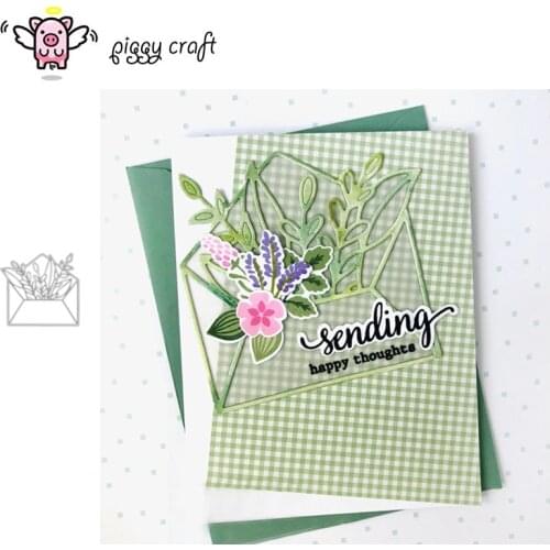 Piggy Craft metal cutting dies cut die mold Leaf envelope decoration Scrapbook paper craft knife mould blade punch stencils dies